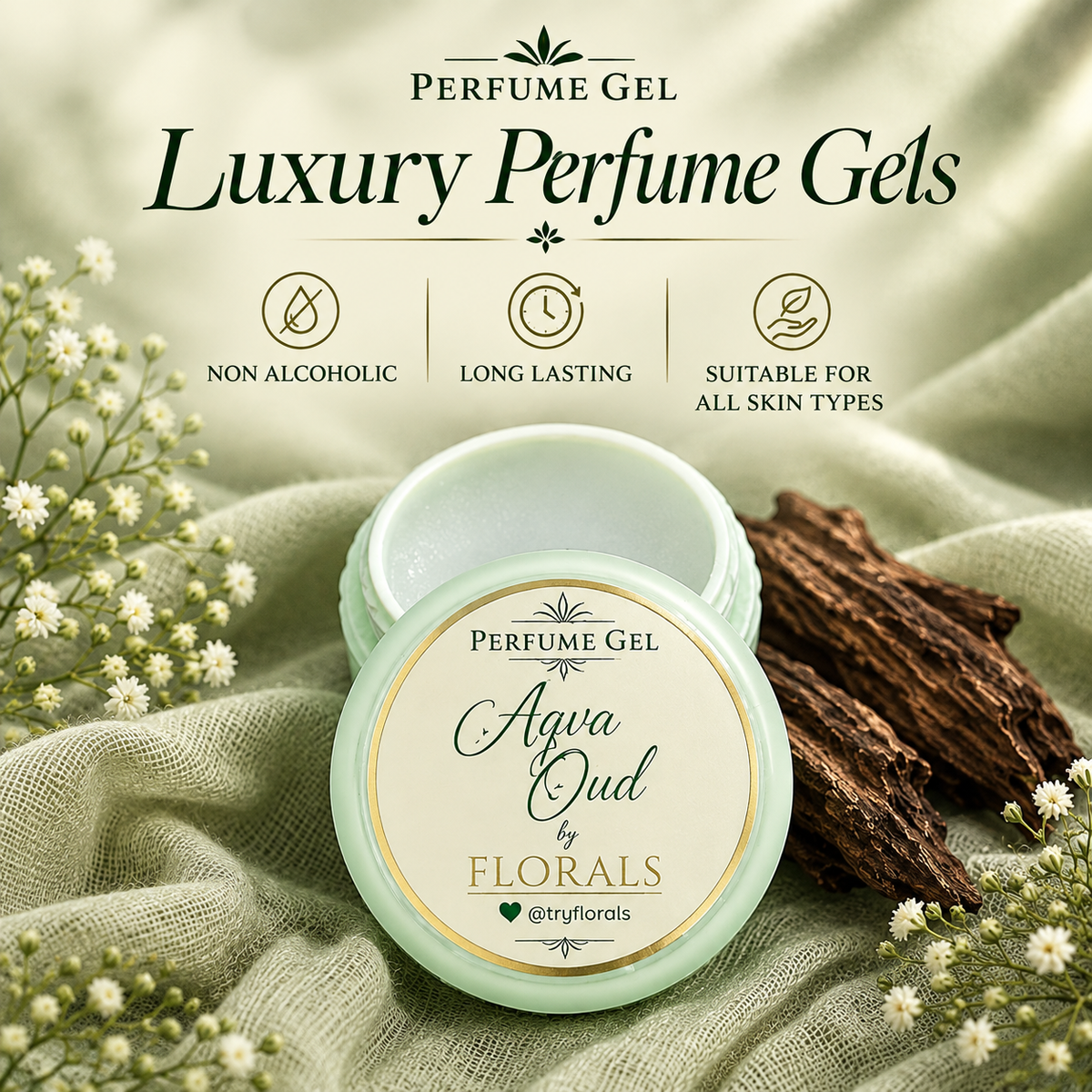 Aqva Oud Luxury perfume gel